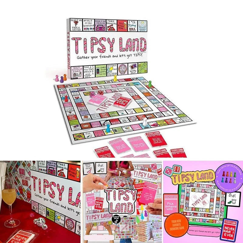 🤠Tipsy Land Party Board Game