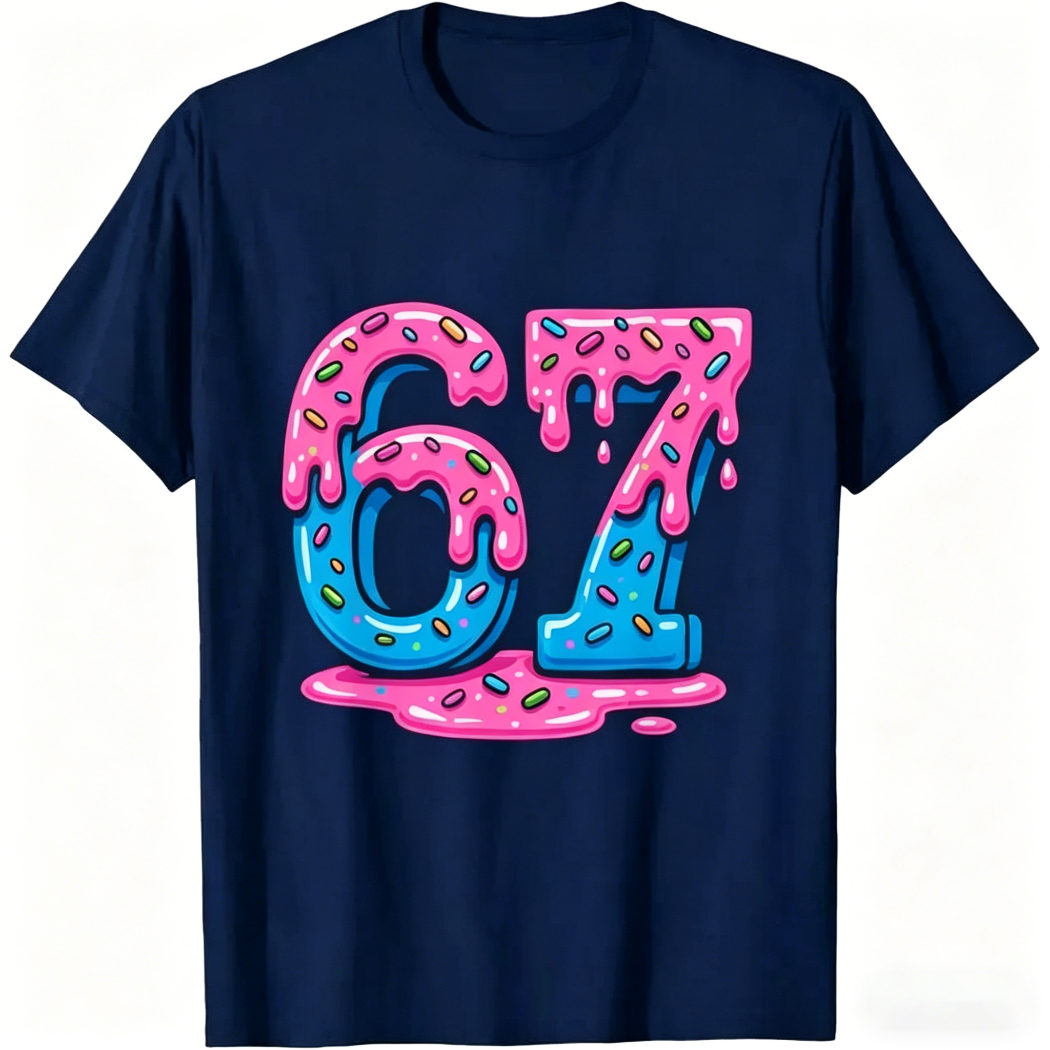 [100% Cotton] Unisex Six Seven Meme Ice Cream Drip T-Shirt