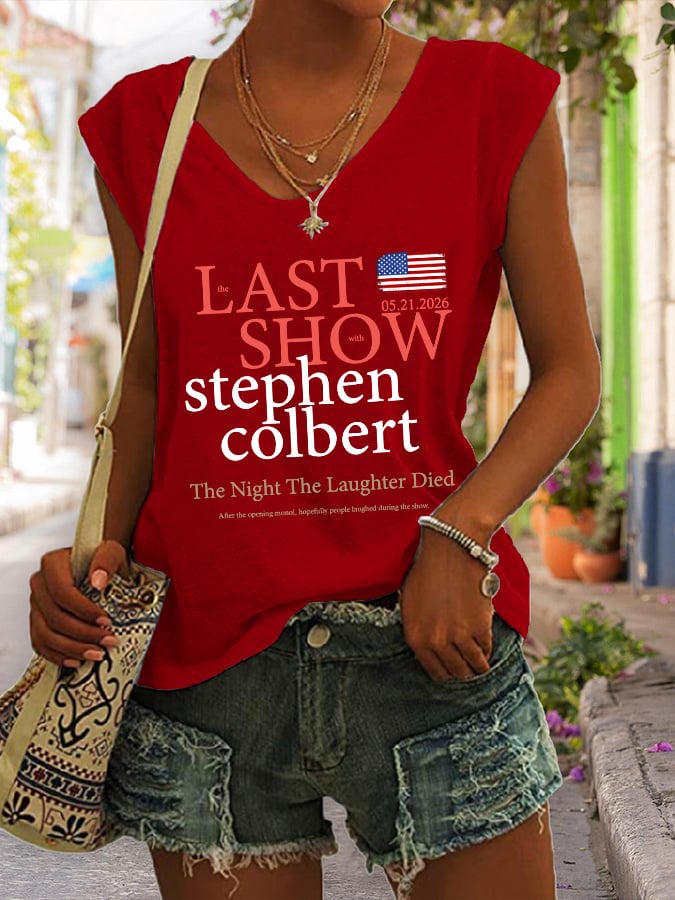 Retro Last Show 05.21.2026 The Night The Laughter Died After The Opening Monol, Hopefully People Laughed During The Show Print Tops Tank