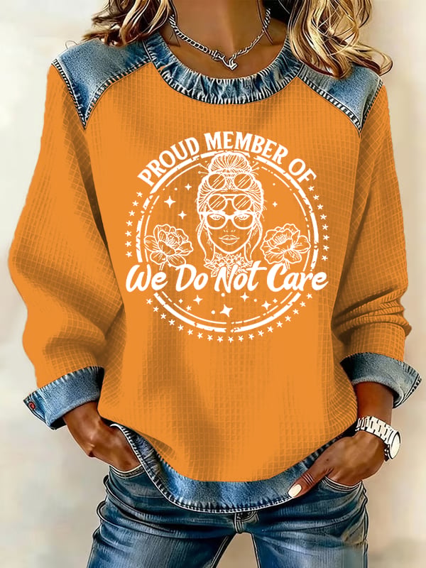 Women's  Retro Funny Proud Member Of Club We Do Not Care Menopause Perimenopause Print  Sweatshirt