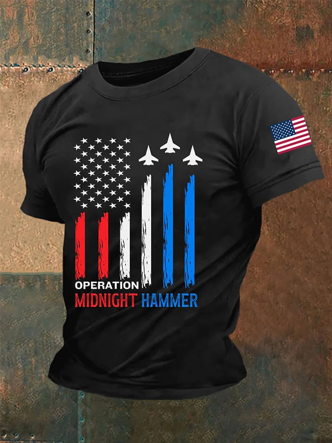 Men's Midnight Hammer B-2 Spirit Print Short Sleeve T-Shirt