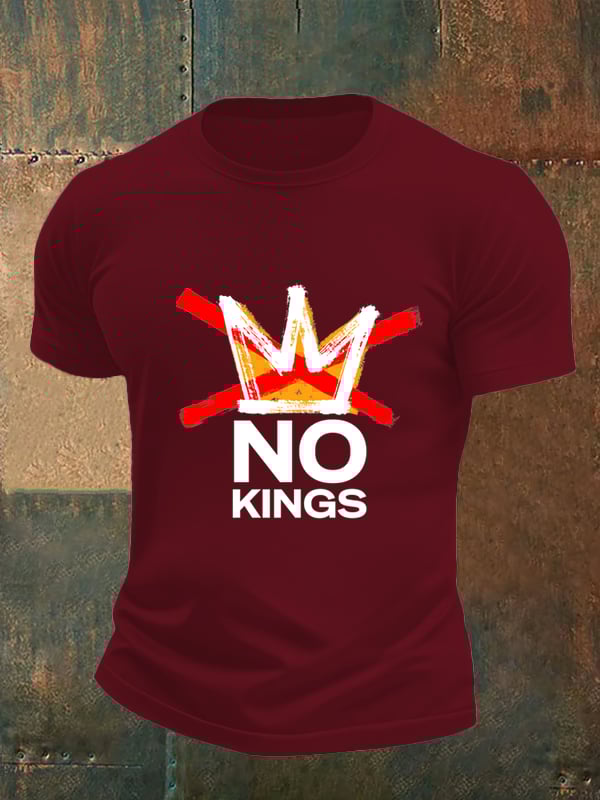 Men's no kings in America print  T-Shirt
