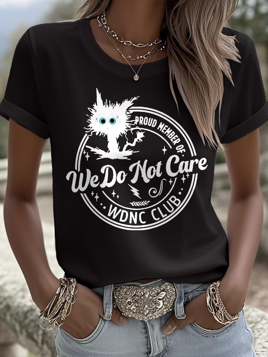 Retro Funny Proud Member Of WDNC Club Menopause Perimenopause Print T-Shirt