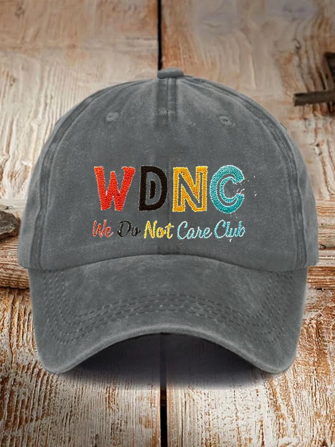 Unisex  Retro Funny WDNC We Do Not Care Club Menopause Perimenopause Print Baseball Cap