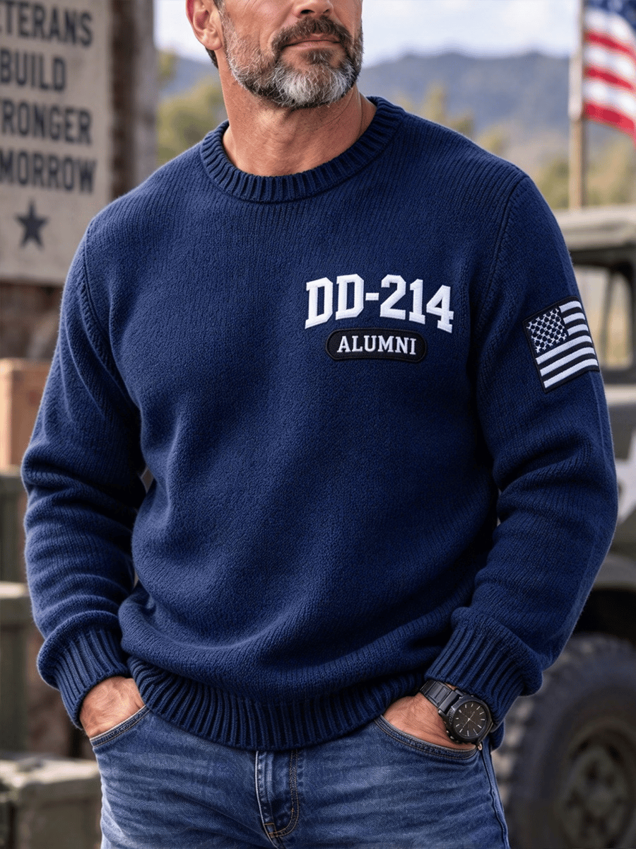 🎖️Men's Veteran DD-214 Print Casual Sweater
