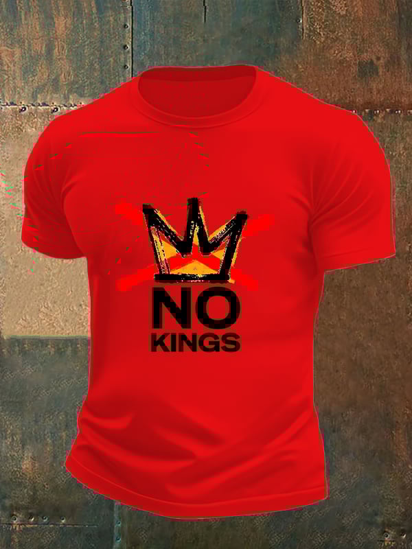 Men's no kings in America print  T-Shirt