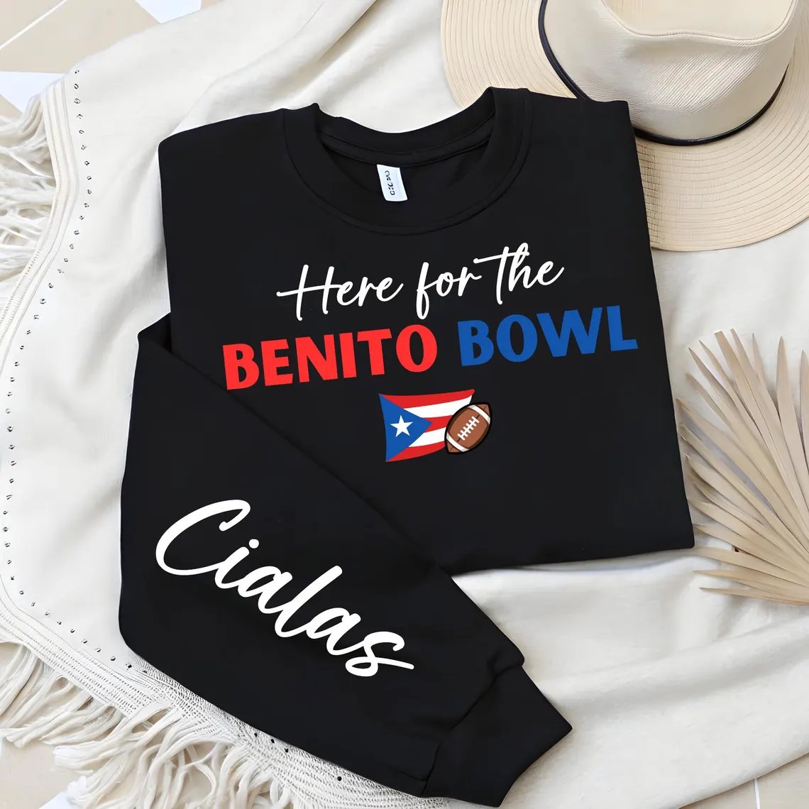 Puerto Rico Singer Benito Bowl Printed Sweatshirt