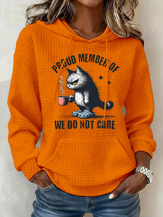 Women's Retro Funny Proud Member Of Club We Do Not Care Menopause Perimenopause Print  Hoodie