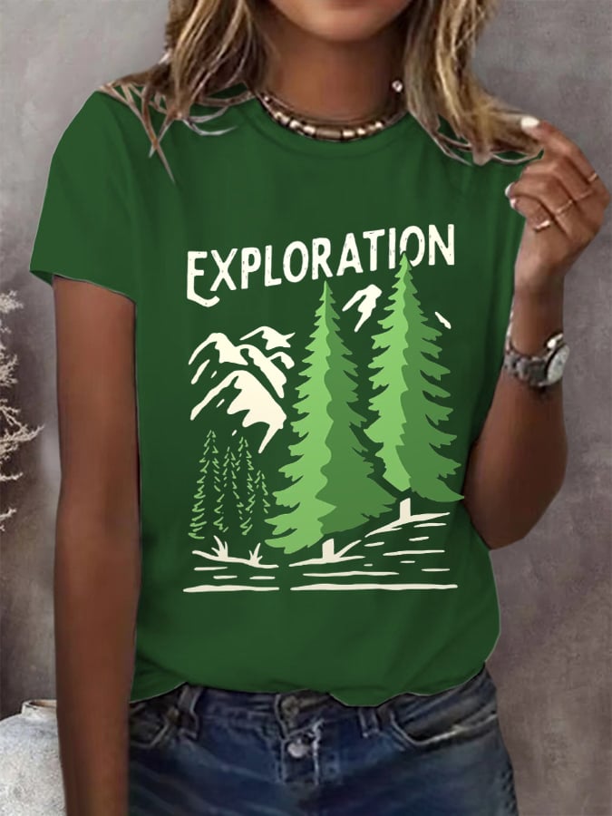 Women's National Park Exploration Graphic Casual T-Shirt