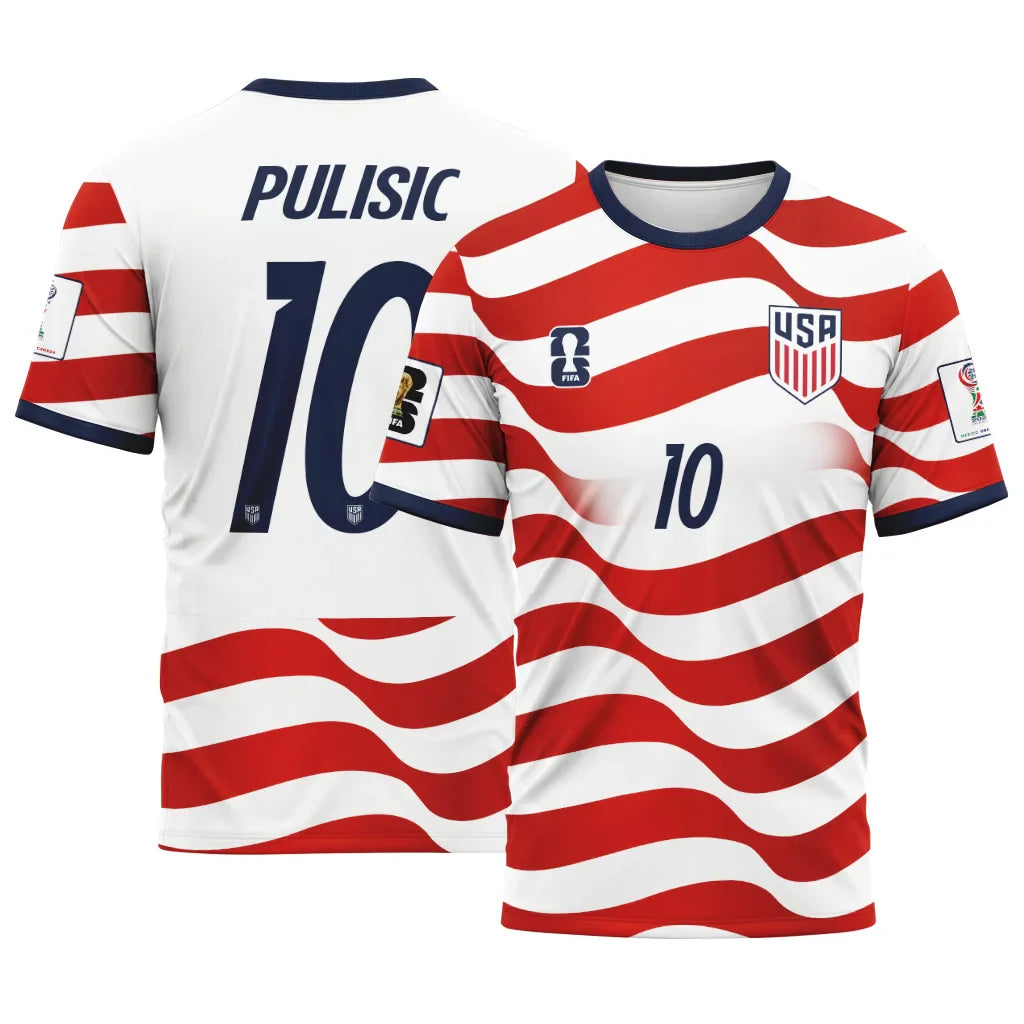 Christian Pulisic 10 2026 World Cup USA Home AOP T-Shirt