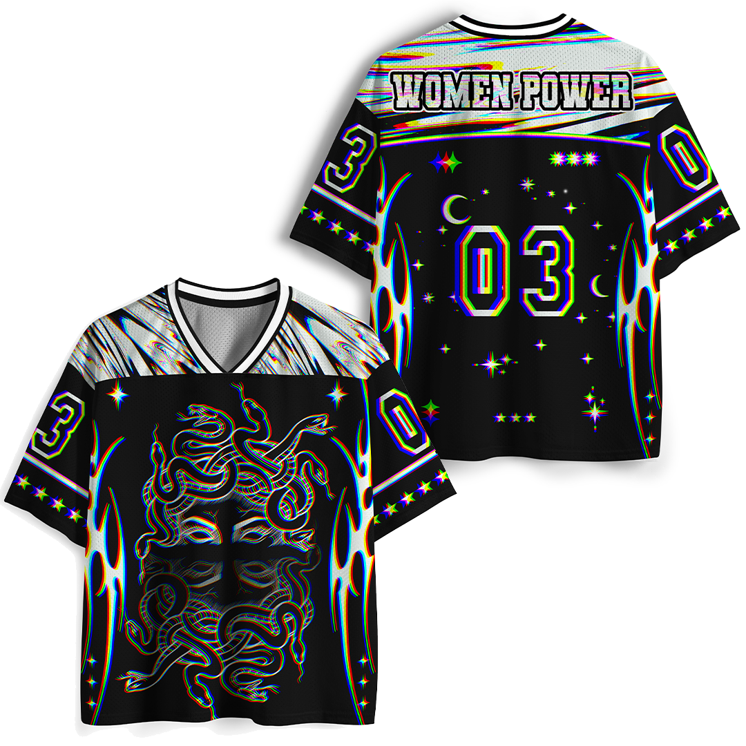 Vintage Women Power  Mesh Jersey