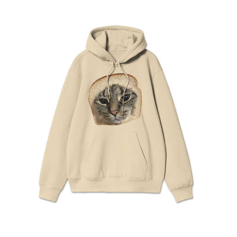 Unisex Toast Cat Print Hoodie