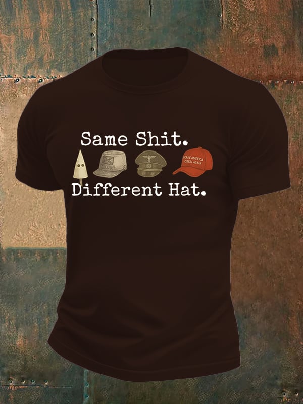 Men's  Same shit Different costume Print T-Shirt