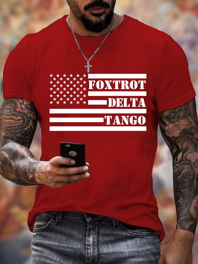 Men's  Print Short Sleeve Casual T-Shirt