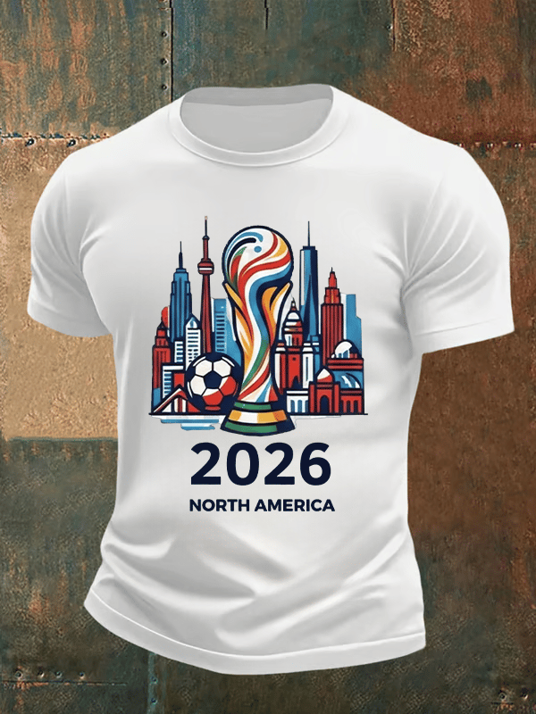 Men's  North America WC 2026 Soccer printed T-shirt