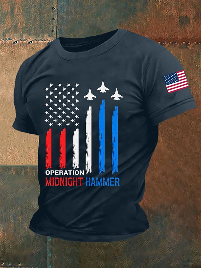 Men's Midnight Hammer B-2 Spirit Print Short Sleeve T-Shirt