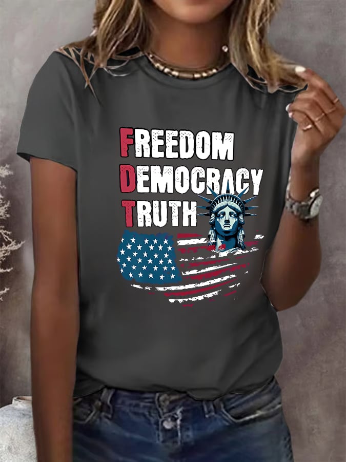 Women's FDT Printed Casual T-Shirt