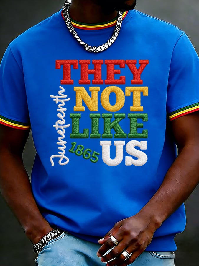 Men's Juneteenth They Not Like Us Printed Casual T-shirt