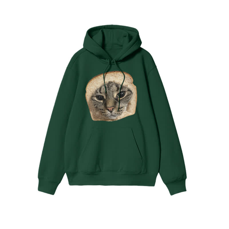 Unisex Toast Cat Print Hoodie