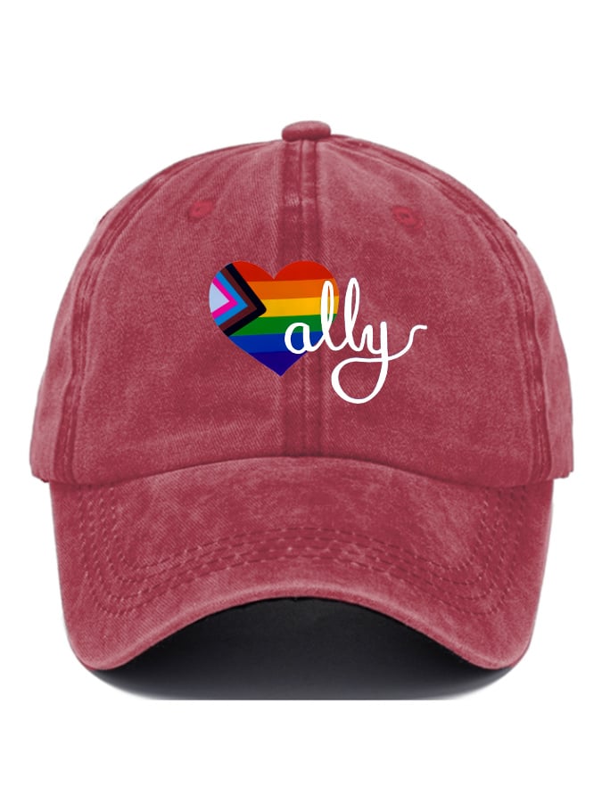 Proud Ally Print Baseball Cap
