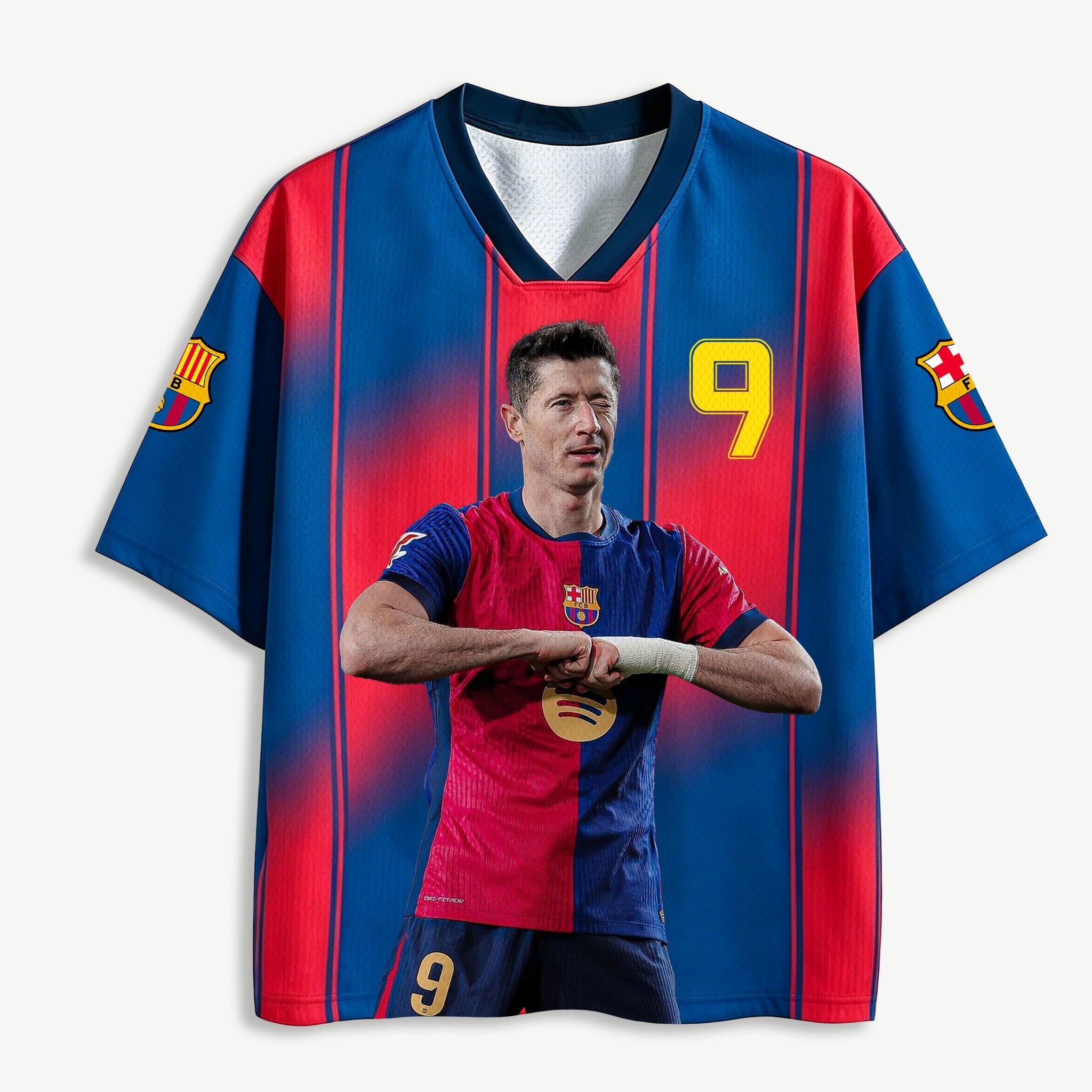 2026 Robert Lewandowski #9 Barcelona Mesh Jersey