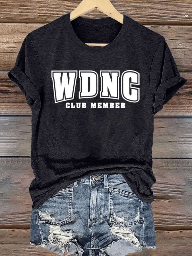 Women's  Retro Funny Proud Member Of Club We Do Not Care Menopause Perimenopause Print  T-shirt