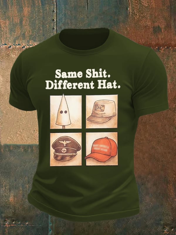 Men's  Same Shit Different Hat  Printed T-Shirt