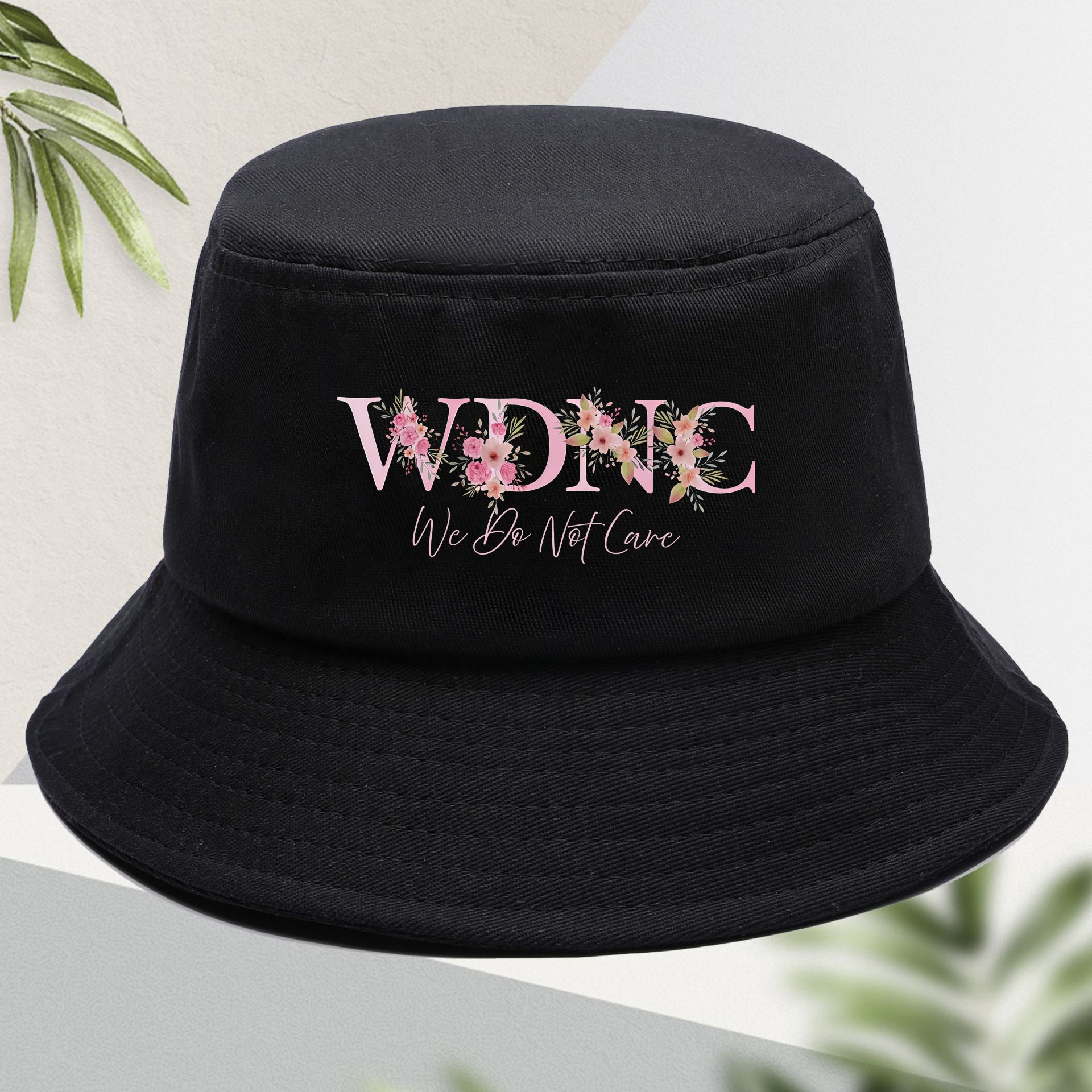 Retro style WDNC Club member menopause postmenopausal printed bucket hat