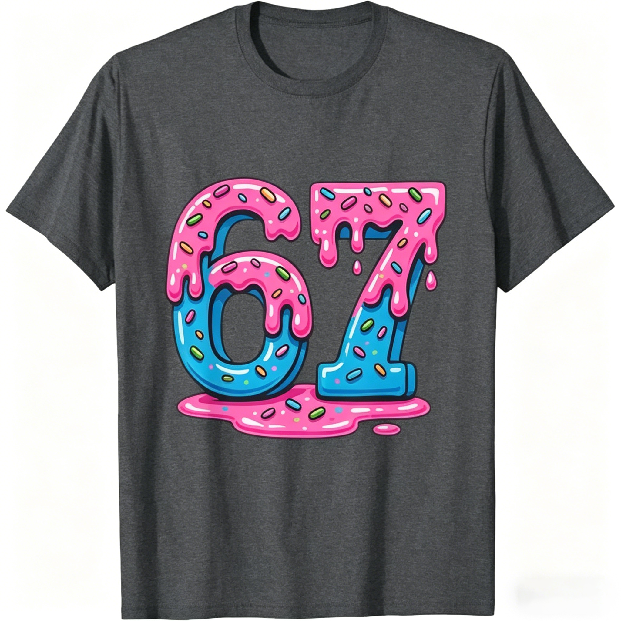 [100% Cotton] Unisex Six Seven Meme Ice Cream Drip T-Shirt
