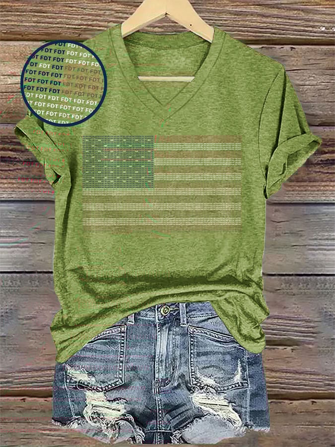 Women's Retro FDT Print T-Shirt