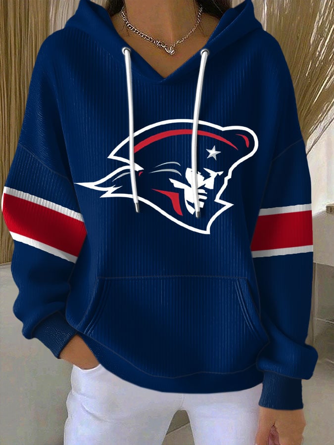 Women's Football Print Casual Hoodie