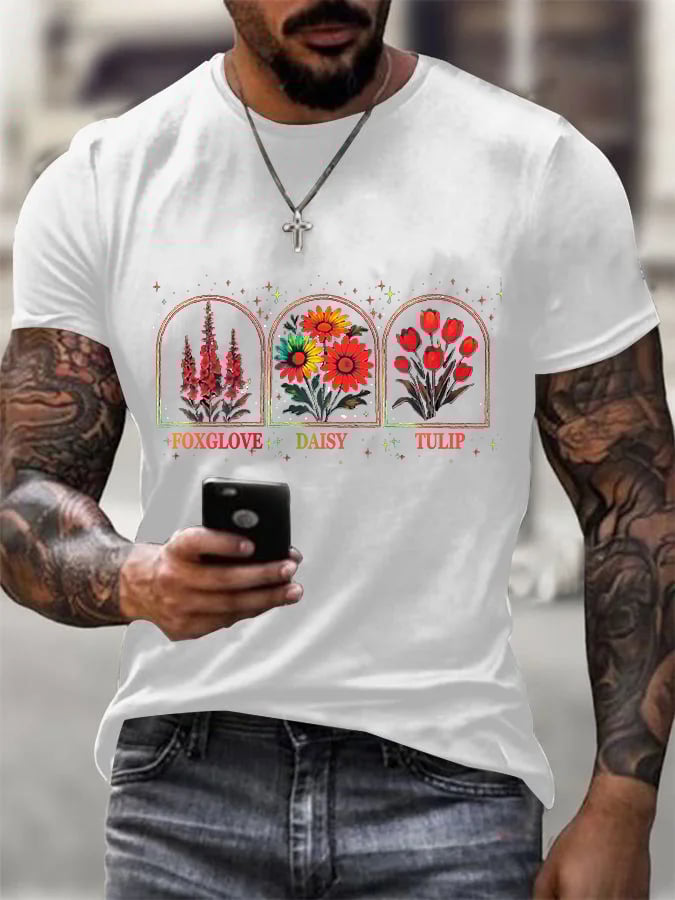 Men's Floral FDT Print  T-Shirt