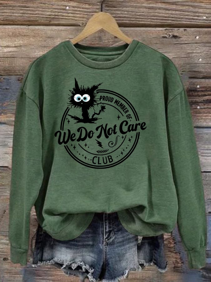 Retro Funny Proud Member Of  Print Sweatshirt