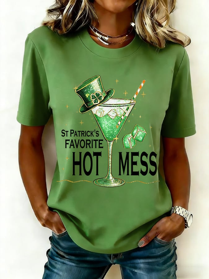 Women's  St. Patrick's Day Print T-Shirt
