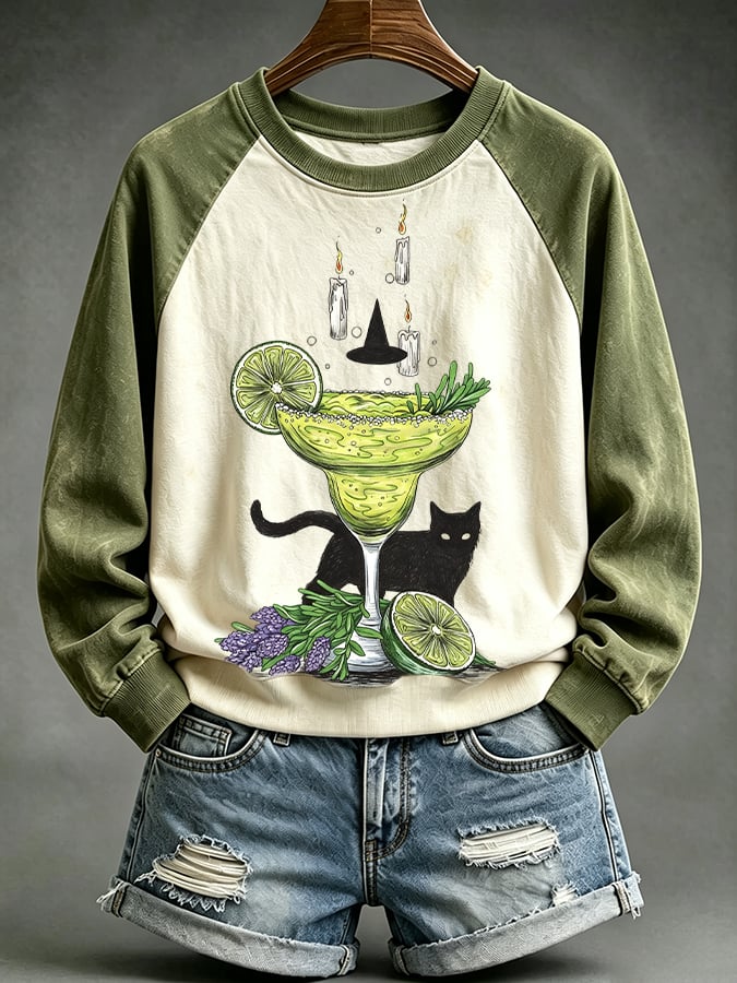 Women's Midnight Margaritas Printed Sweatshirt