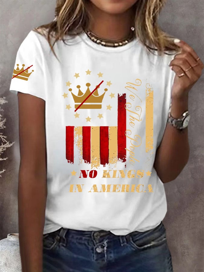 Women's No Kings Print T-shirt