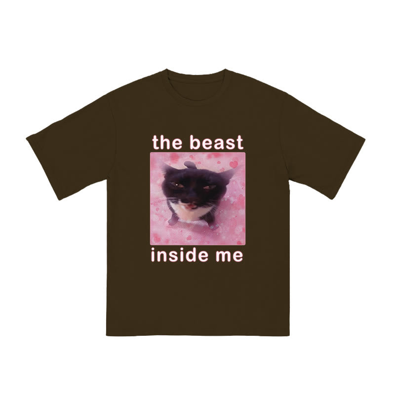 Unisex The Beast Inside Me Print T-shirt