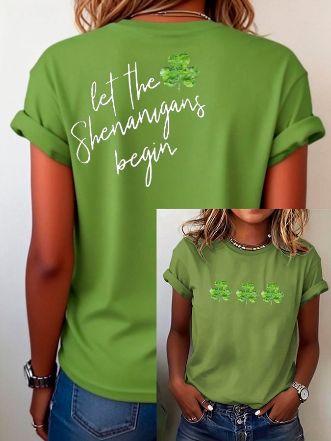 Women's Let The Shenanigans Begin Print T-Shirt