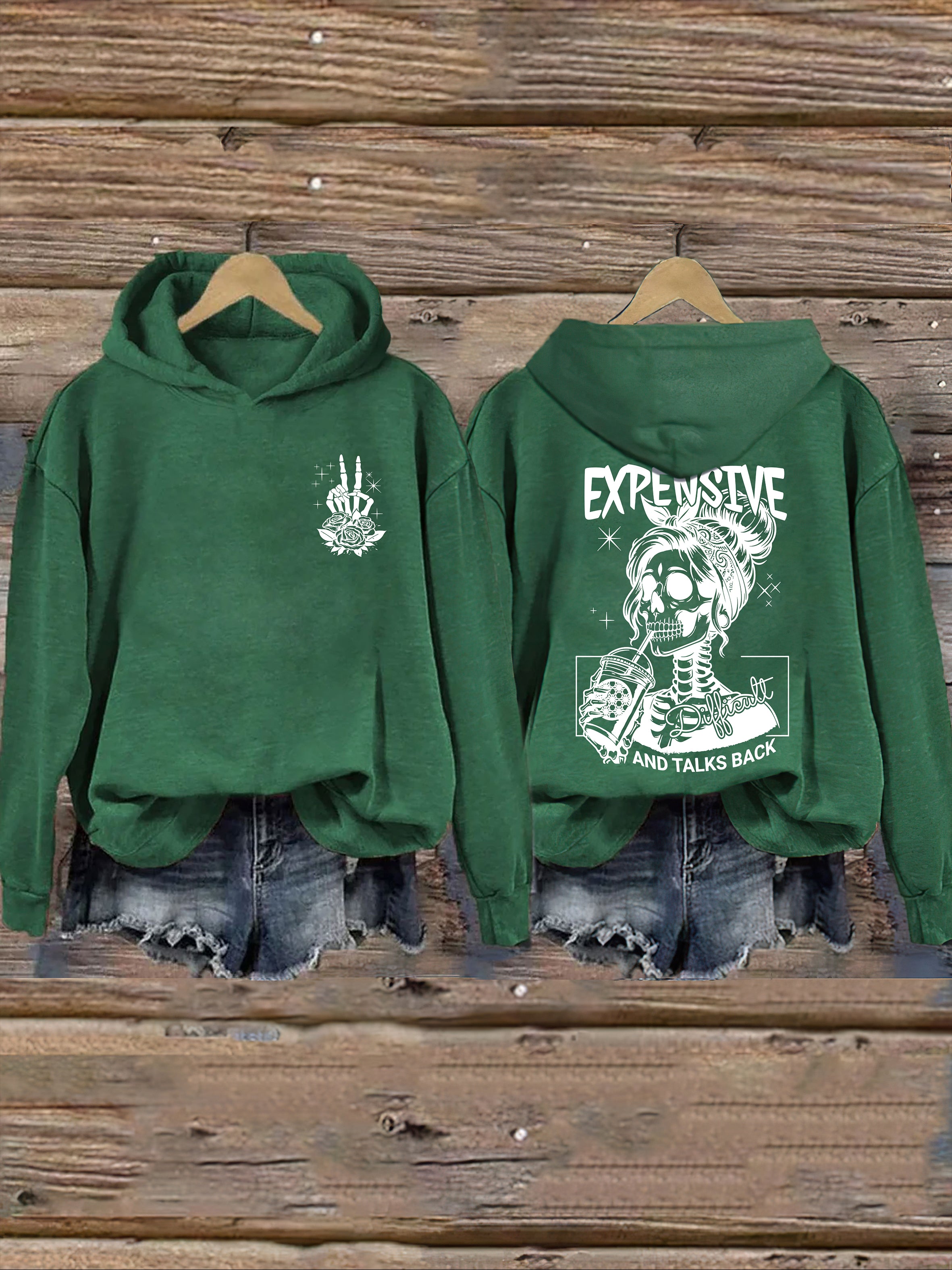 Retro and fun WDNC member printed hooded sweatshirt