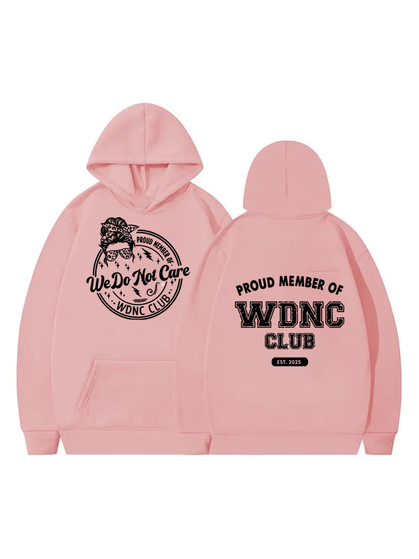 Women's Retro Fun We Don't Care About Menopause Perimenopause Printed Hooded Sweatshirt