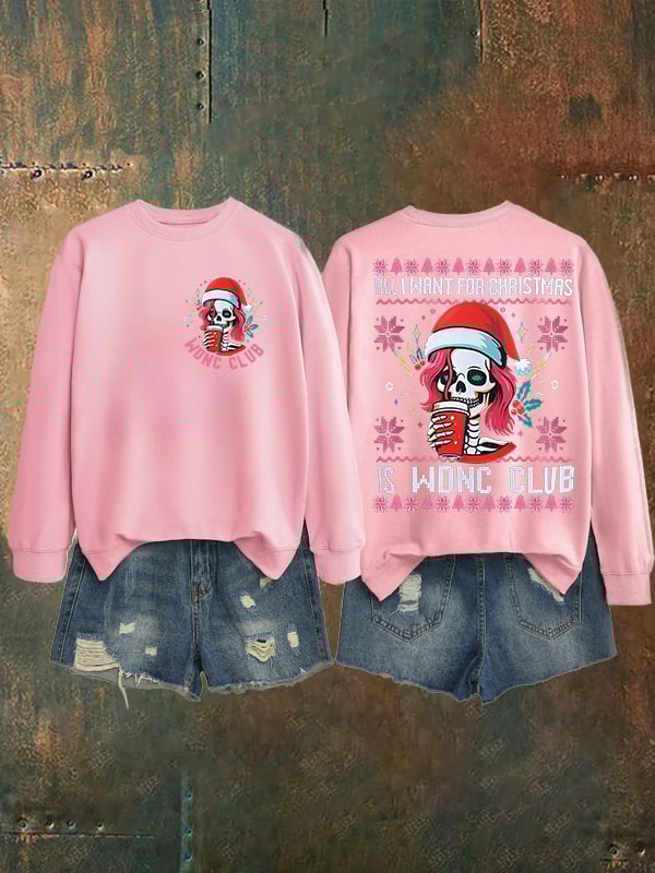 Women's  Retro Funny Proud Member Of Club We Do Not Care Menopause Perimenopause Print   Sweatshirt