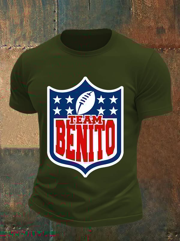 Men's  Team Benito Puerto Rico Print Casual Tee