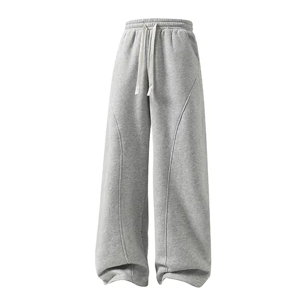 ❄️🖤 Unisex Fleece-Lined Casual Pants – Oversized Loose-Fit Drawstring Trousers 🔥✨👖