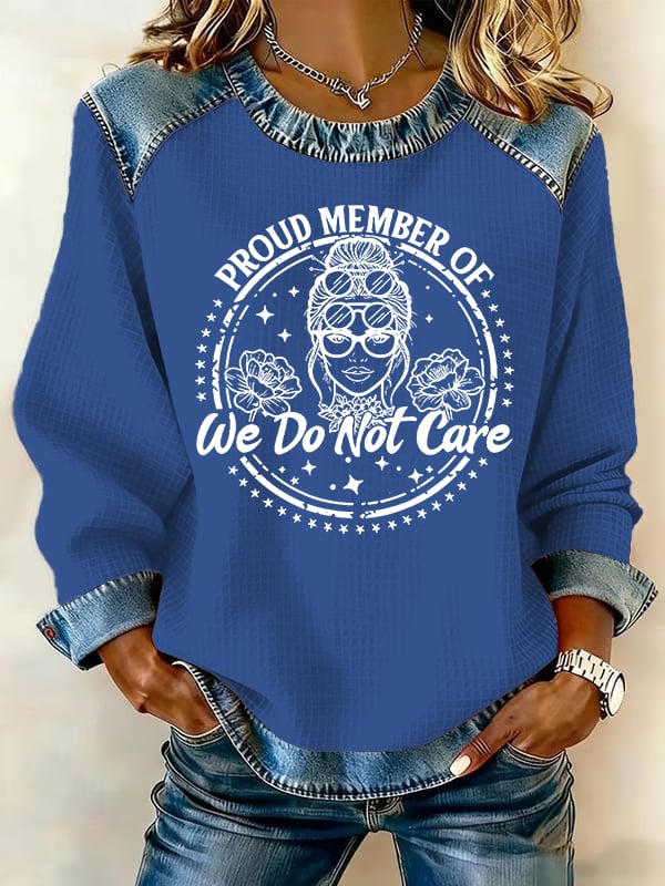Women's  Retro Funny Proud Member Of Club We Do Not Care Menopause Perimenopause Print  Sweatshirt