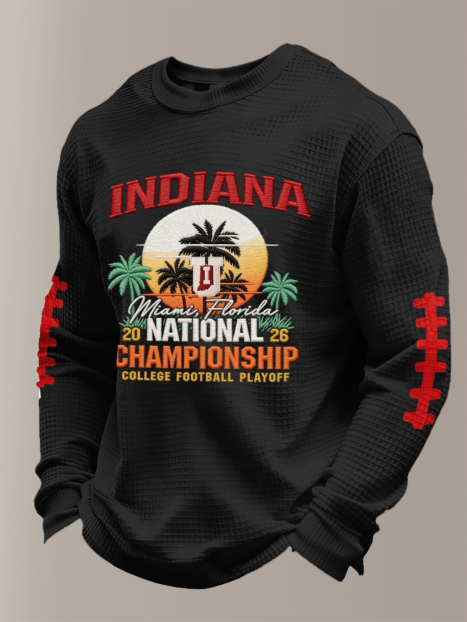 Men's Football Print Waffle T-Shirt