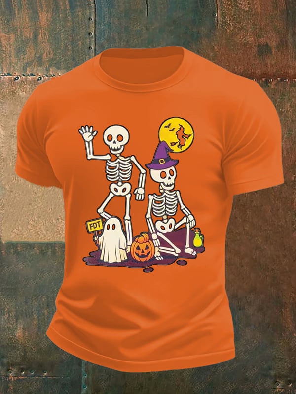 Men's Halloween Skeleton  T-Shirt