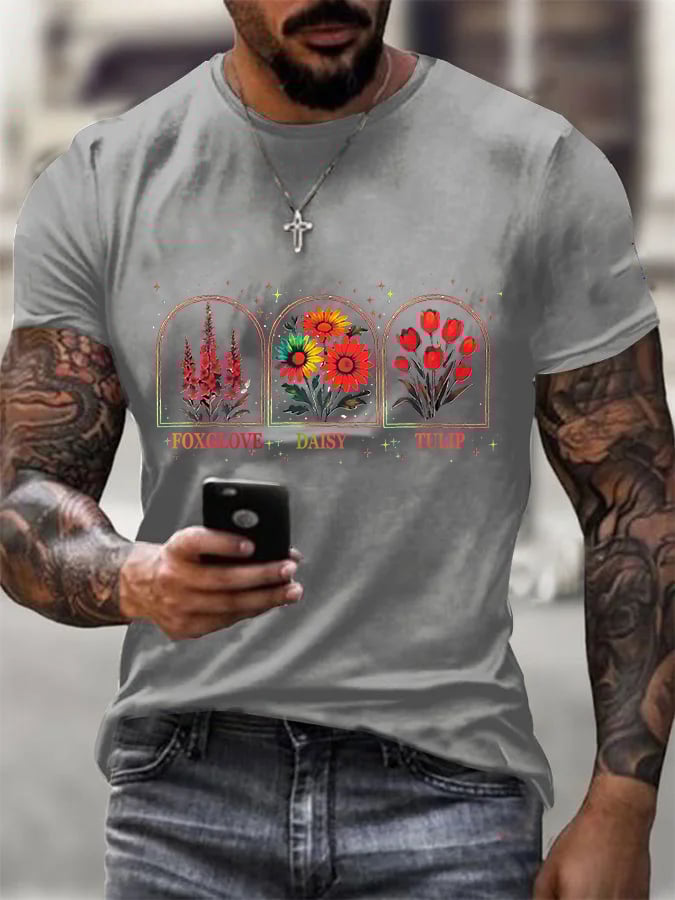 Men's Floral FDT Print  T-Shirt
