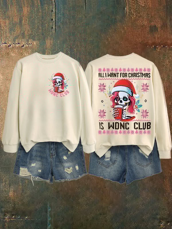 Women's  Retro Funny Proud Member Of Club We Do Not Care Menopause Perimenopause Print   Sweatshirt