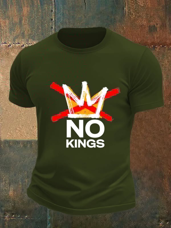 Men's no kings in America print  T-Shirt