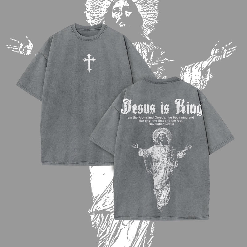 Jesus Is King Vintage Washed Unisex T-Shirt